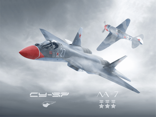Ростех показал Су-57 в ливрее истребителя Ла-7 лётчика Кожедуба
