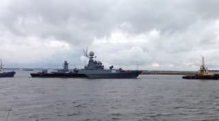 Destroyed kamikaze boats in the Baltic Sea: small anti-submarine ship "Urengoy" went on maneuvers