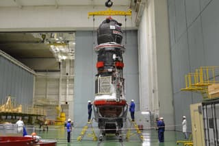 El camión de carga "Progress MS-29" se conserva en Baikonur