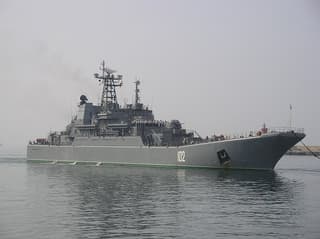 El BDK "Aleksandr Otrakovsky" como parte de la agrupación de la Flota del Norte entró en el mar de Chukotka
