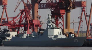 Chinese Navy Destroyers "Xining" and "Uxi" Practice Anti-Submarine Warfare with Pacific Fleet Ships