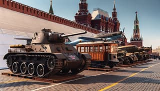 Open-Air Museum: Historical Military Equipment Displayed on Red Square