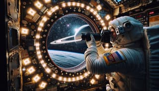 Unique Cosmic Spectacle — Conjunction of the Moon and Saturn Captured from the ISS