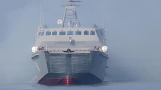 La lancha de desembarco "Michman Lermontov" destruyó un USV en el Mar Báltico con fuego de ametralladora KPVT