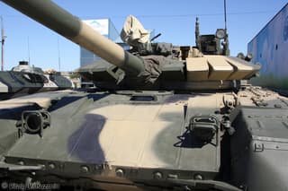 T-72B3M Tank with Unusual "Skeletal" Protection of Turret Rear Spotted in Video