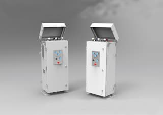 For installation on the ship's deck: KMZ has developed a cargo boom control