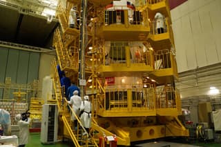 Soyuz MS-27 Crew Checks Spacecraft Before Flight to ISS
