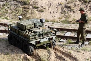 Let robots do the work, not humans: the "Volchanin" ground drone will lift up to 500 kg of weight