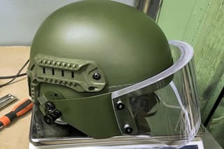Visor withstands two shots from Stechkin: "Bars-M" titanium helmet developed for the Russian military