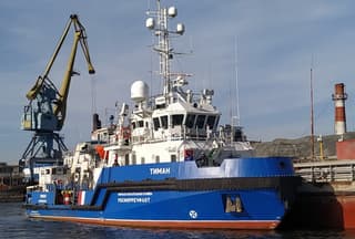 Tugs "Timan" and "Tepsey" built at Oka Shipyard
