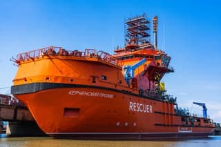 Main engines started on the rescue vessel "Kerch Strait"