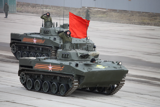 Новейшая БМД-4М с инновационной защитой засветилась на репетиции Парада Победы в Москве