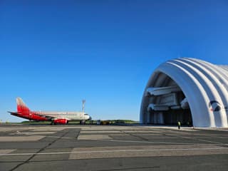 "Yakovlev" to service the latest SJ-100 and MC-21 aircraft in a pneumatic frame hangar