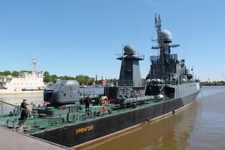 What are you doing there?: The West watched the exercises of the anti-submarine ship "Urengoy" off the coast of Kaliningrad