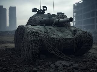 Not Shown at the Parade: War Correspondents Release Footage of a Russian Tank Protected by Fishing Nets