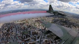 Su-30SM and MiG-29 Fighters Perform "Kubinka Diamond" Over Red Square: Epic Footage