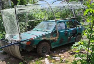 «On New Physical Principles»: Craftsmen Attached a «Barbecue» to a VAZ-2114 and Turned It into a Combat Vehicle