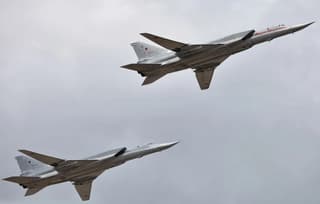 Tu-22M3 strategic bombers used Kh-22 "Storm" missiles