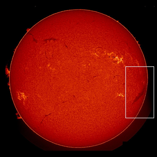 The Sun spat out a giant prominence towards Earth