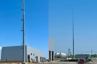 Se instalaron una nueva radiobaliza y un pararrayos en la estación de medición de trayectoria "Sajalín" para el cosmódromo Vostochny