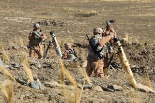 Mortar crews destroy mock enemy with Sani complex in mountains of Tajikistan