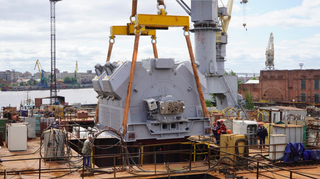 All propulsion electric motors installed on the newest icebreaker Chukotka