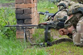 Special Forces soldiers at training ground near Samara shot down UAVs with 12-gauge smoothbore guns and Saiga shotguns