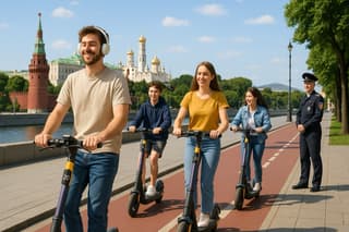 Number of accidents involving e-scooters decreased by 60% in Moscow