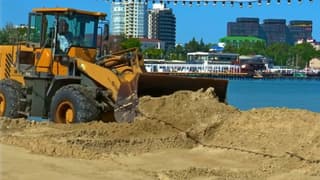 Anapa Dismantles Embankment Protecting Coastline from Fuel Oil Slick from the "Volgoneft-212" Tanker