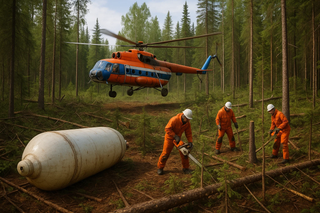 El primer fragmento de un cohete portador fue evacuado de la taiga de Yakutia: cómo se desarrolló la operación