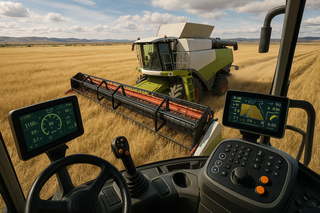 En Omsk se está desarrollando una nueva cosechadora para zonas de agricultura de riesgo con control electrónico