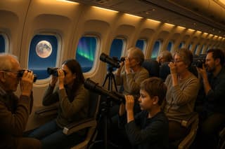 Увидят полное лунное затмение и аврору: 8 самолётов в рамках спецрейса Astro Night поднимутся на 4 часа над Полярным кругом