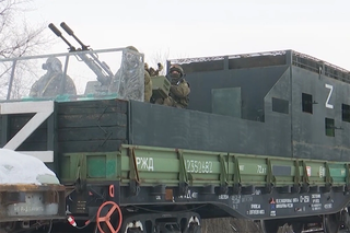 Бронепоезд «Волга» защитили 20-мм броней и модернизировали современными средствами РЭБ «Камыш»