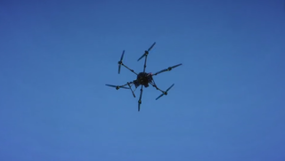The latest heavy hexacopters "Mangas" destroyed enemy positions