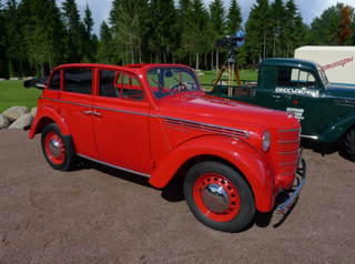 Rarest all-red Moskvich-400-420A convertible surfaces for sale near St. Petersburg