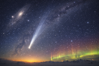 Captaron un cometa directamente desde la órbita: un raro fenómeno celeste quedó registrado desde la ISS