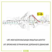 Ограничения движения вводят в Астане из-за строительства LRT