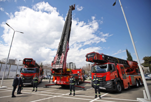 Georgian Rescuers Receive Aerial Ladder Trucks for Fighting Fires in High-Rise Buildings
