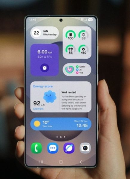 Samsung ускоряет выпуск One UI 8.5: новые функции Galaxy AI для Galaxy S25 и S26 Смартфон Samsung Galaxy с интерфейсом One UI 8.5