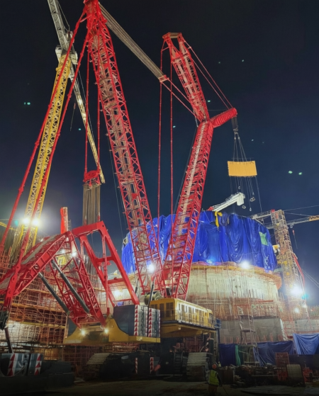 Montaje del cuarto nivel de la contención interna del bloque de energía nº 1