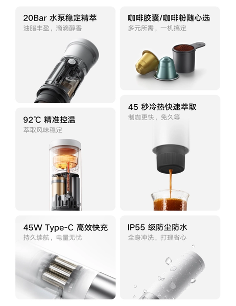 Интерфейс управления кофемашины Xiaomi Mijia