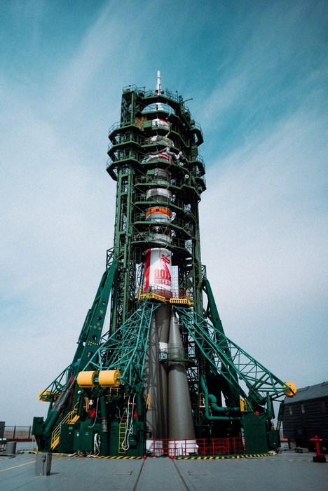 Photo from the launch of the Soyuz-2.1a carrier rocket. Lens - "Zenitar" 1/50