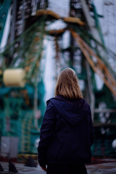 Photo from the launch of the Soyuz-2.1a carrier rocket. Lens - "Zenitar" 1/50