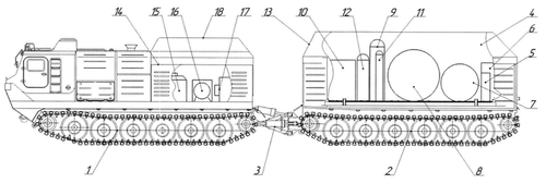 Diagram of the autonomous mobile complex by an engineer from Bashkiria