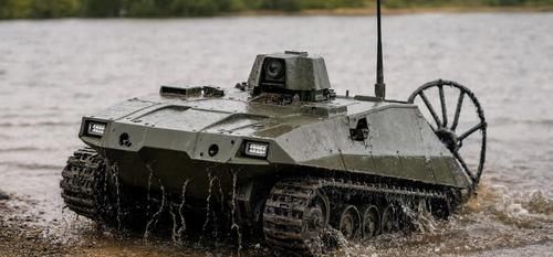 Omsk engineers created a mini-BMP-3: a combat amphibious tracked drone