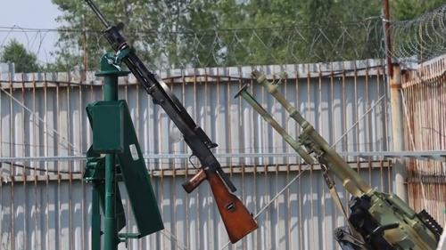 Degtyaryov machine gun in a mobile fire group trailer