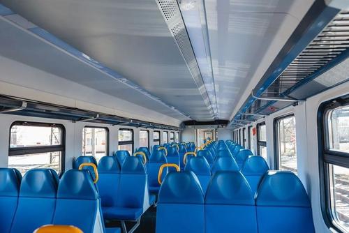 Interior de los vagones del tren
