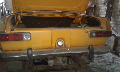 Fuel filler flap on Moskvich-412