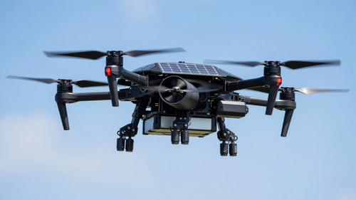 Engineers in Moscow created a multi-rotor drone with in-flight recharging