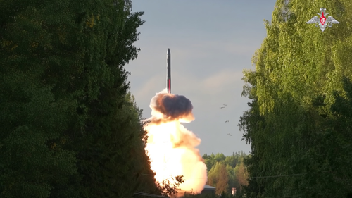 ICBM launch from a ground-based launcher